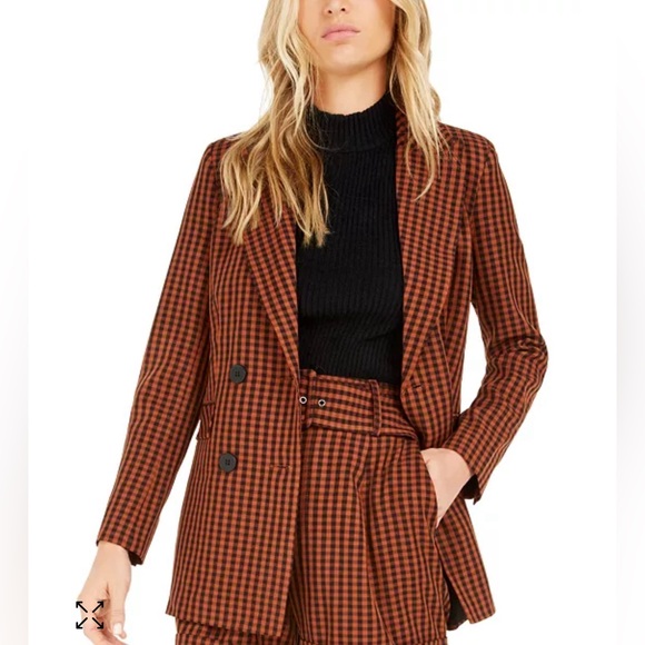 Bar 111 Becca Tilley x Powersuit Gingham Blazer Size Medium - Picture 4 of 8